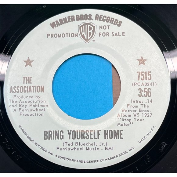 The Association Bring Yourself Home / It's Gotta Be Real 45 Pop Rock Promo - Picture 1 of 4